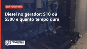 Grupo gerador a diesel instalado em casa de máquinas